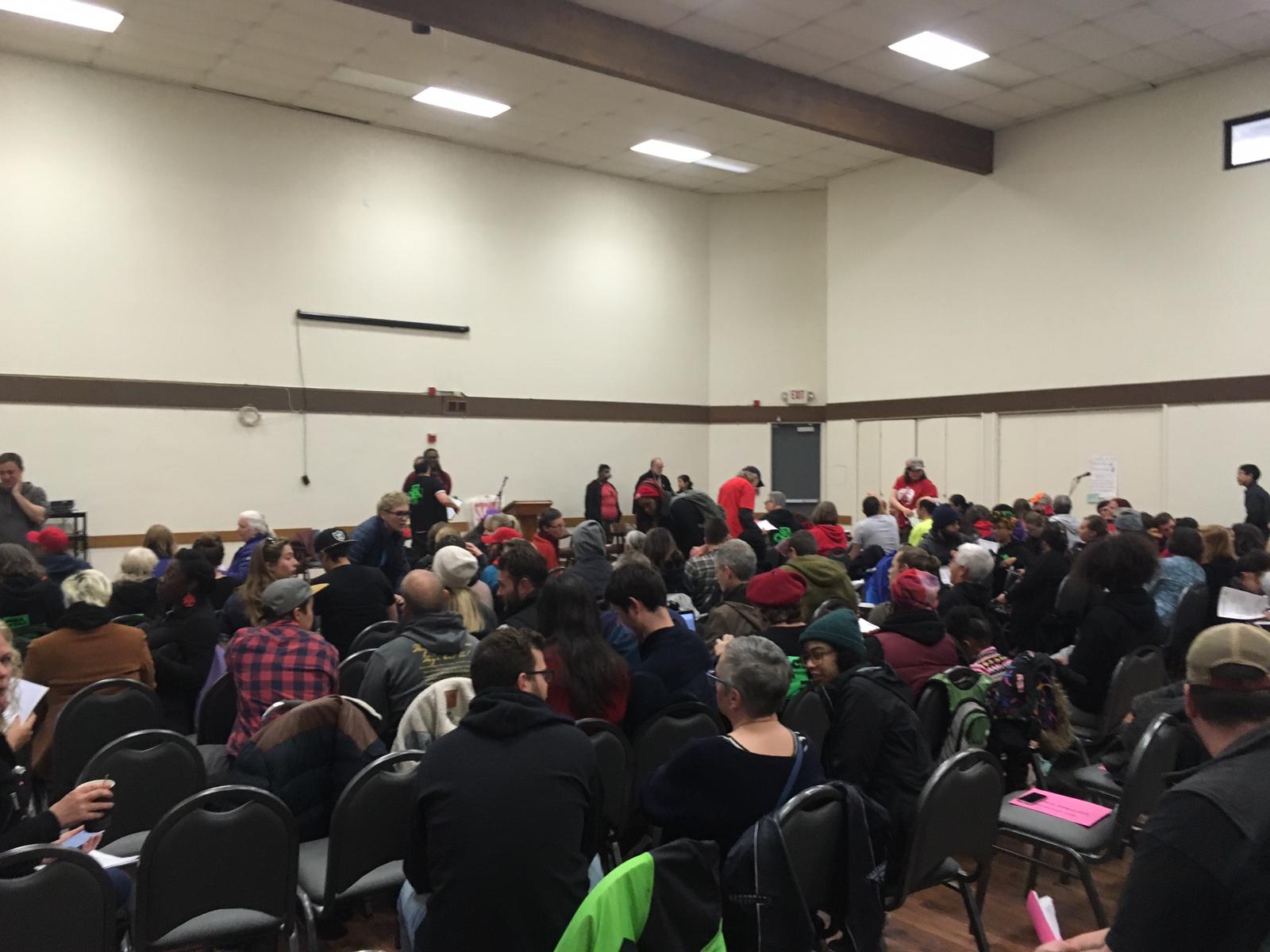 Rep Council meeting during strike